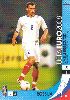 Vasili Berezutski Russia Panini Euro 2008 Card Game #70